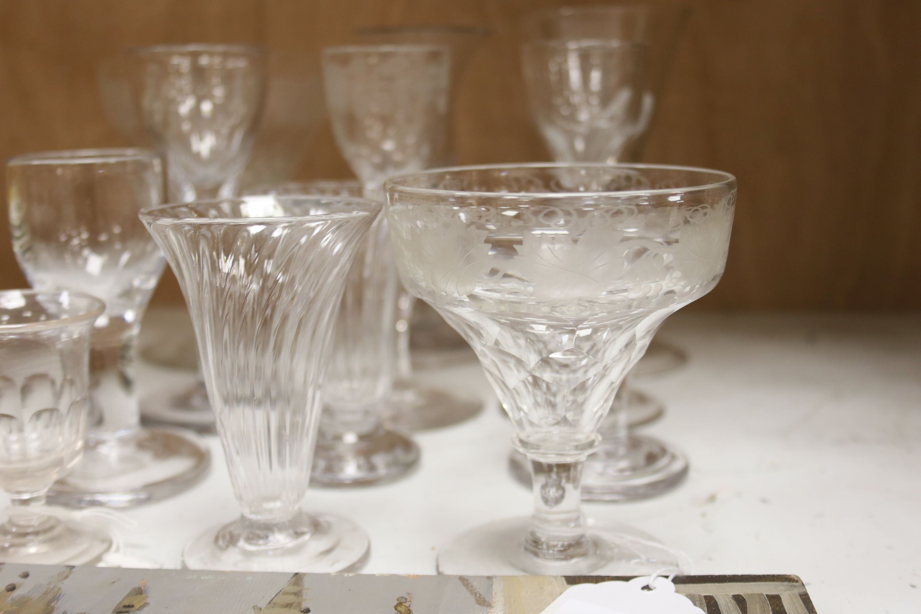 A collection of 18th and 19th century glasses